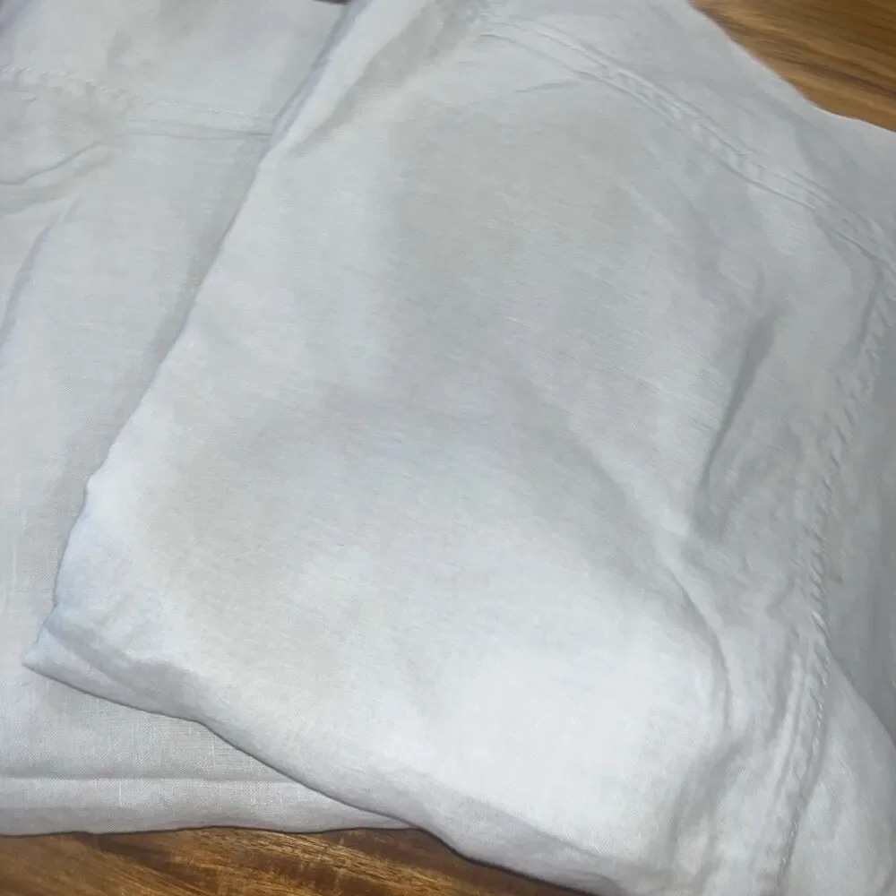 European Linen Double Flange Duvet Cover Set King/cal King Mist Msrp $215